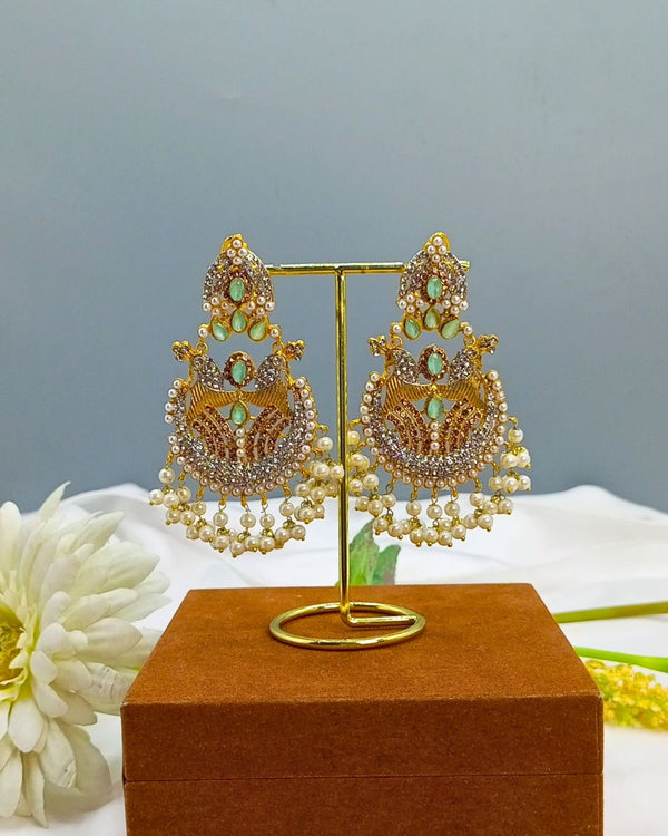 ER271 Ethnic Earrings Green
