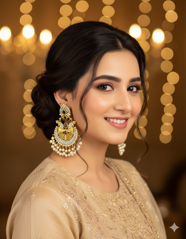 ER273 Ethnic Earrings Black