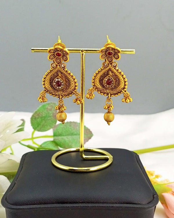 ER288 Ethnic Earrings Ruby