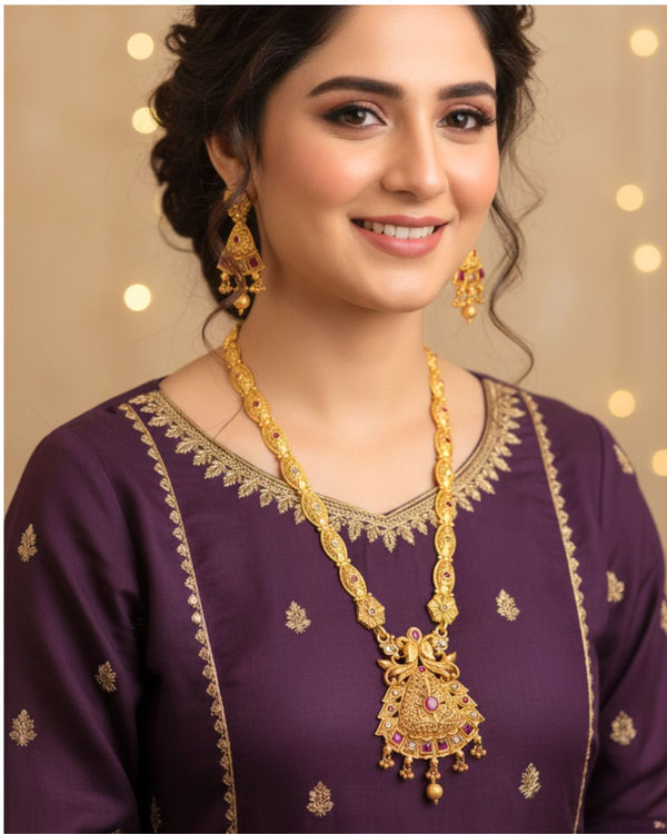 JS275 Ethnic Jewelry Set Champgne